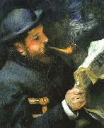 Pierre-Auguste Renoir Portrat Claude Monet painting